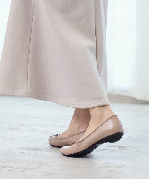 Pitti（ピッティ）の「【WEB限定】ラウンドトゥレインバレエシューズ（バレエシューズ・レディース・チェック/ベージュ系その他2/ライトブラック・22.5cm/23cm/23.5cm/24cm/24.5cm）」の22枚目の写真