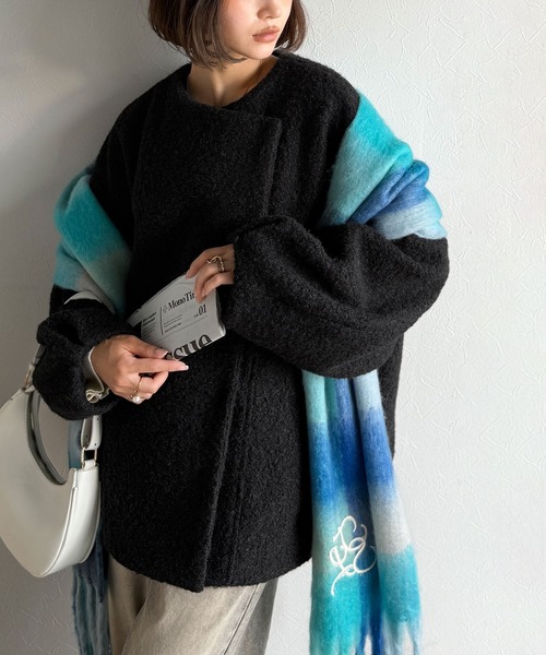 セール】たっぽりコクーンシルエットでちょこっとガーリー見せ。ノー