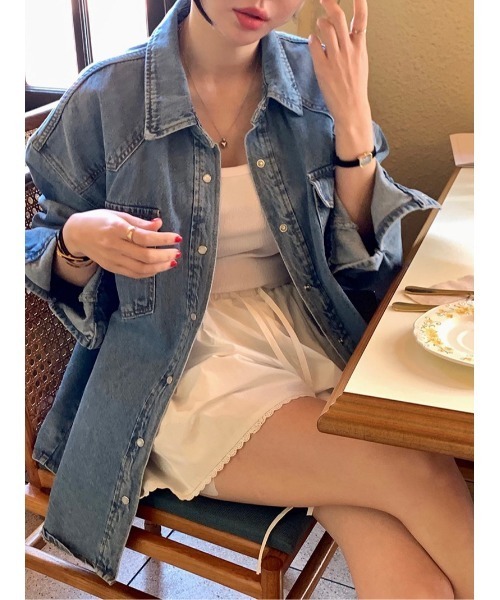 ARCHIVER（アーカイバ）の「【Lp】コットンショートパンツ（その他パンツ・レディース・ブルー/ホワイト・FREE）」の2枚目の写真