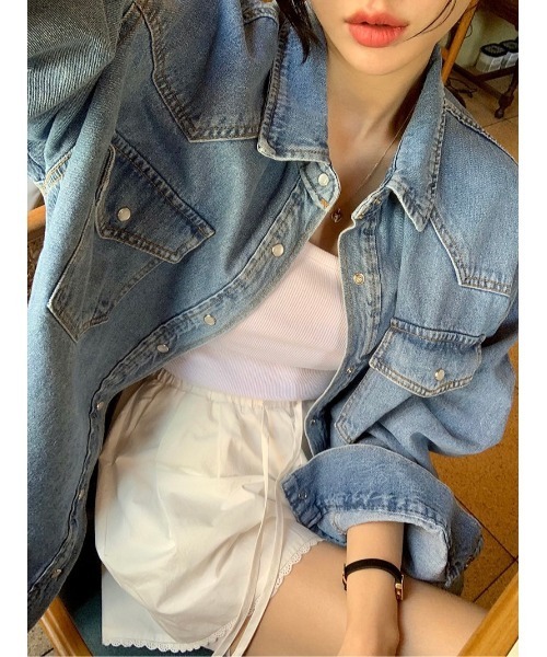 ARCHIVER（アーカイバ）の「【Lp】コットンショートパンツ（その他パンツ・レディース・ブルー/ホワイト・FREE）」の3枚目の写真