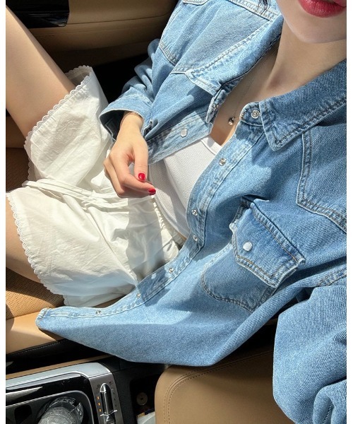 ARCHIVER（アーカイバ）の「【Lp】コットンショートパンツ（その他パンツ・レディース・ブルー/ホワイト・FREE）」の5枚目の写真