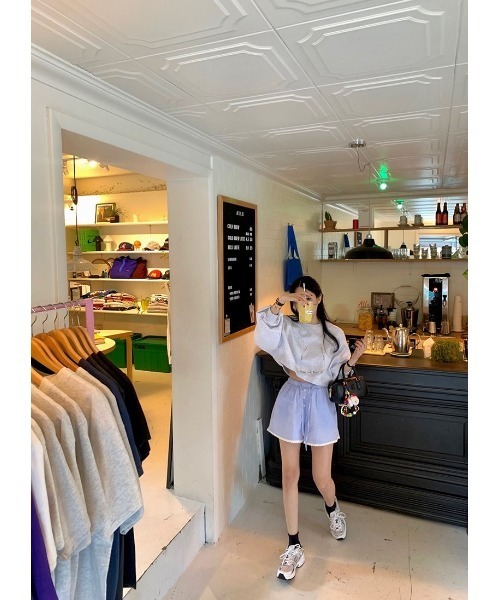 ARCHIVER（アーカイバ）の「【Lp】コットンショートパンツ（その他パンツ・レディース・ブルー/ホワイト・FREE）」の13枚目の写真