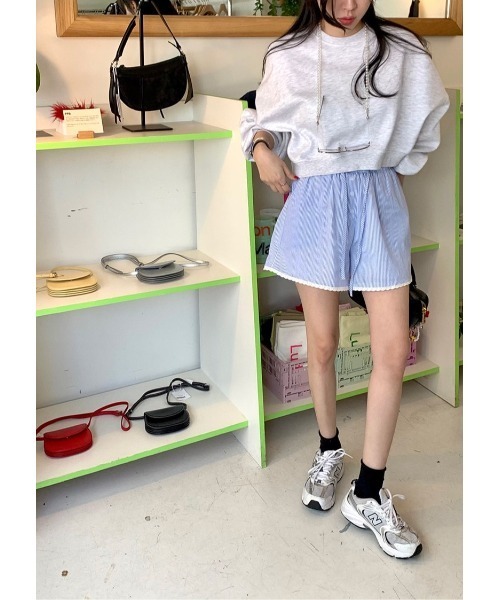 ARCHIVER（アーカイバ）の「【Lp】コットンショートパンツ（その他パンツ・レディース・ブルー/ホワイト・FREE）」の15枚目の写真