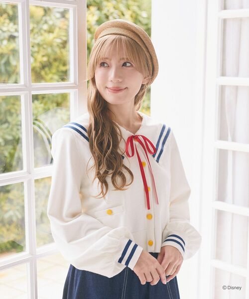 Disney（ディズニー）の「ドナルド/ マリンカーディガン（カーディガン/ボレロ・レディース・オフホワイト・FREE）」の3枚目の写真