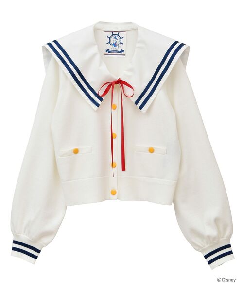 Disney（ディズニー）の「ドナルド/ マリンカーディガン（カーディガン/ボレロ・レディース・オフホワイト・FREE）」の5枚目の写真