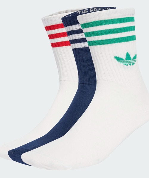 adidas(アディダス)の「スリーストライプス クルーソックス 3足組 靴下 / アディダスオリジナルス adidas Originals(ソックス/靴下・メンズ・ホワイト/ホワイト系その他/ホワイト系その他3/ホワイト系その他2/ホワイト系その他4/ブラック/ホワイト系その他5/ホワイト×ブルー・kids-XXL/MEDIUM/SMALL/LARGE/X-LARGE)」の6枚目の写真