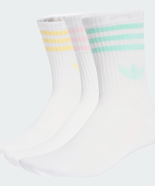 adidas(アディダス)の「スリーストライプス クルーソックス 3足組 靴下 / アディダスオリジナルス adidas Originals(ソックス/靴下・メンズ・ホワイト/ホワイト系その他/ホワイト系その他3/ホワイト系その他2/ホワイト系その他4/ブラック/ホワイト系その他5/ホワイト×ブルー/ブルー/ホワイト系その他6/ホワイト系その他7・kids-XXL/MEDIUM/SMALL/LARGE/X-LARGE)」の8枚目の写真
