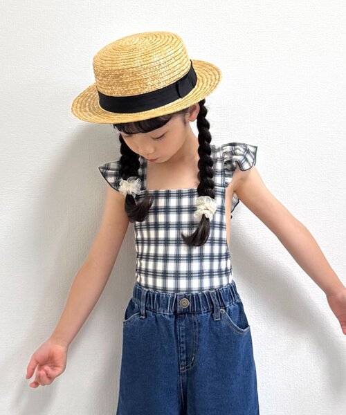 CIAOPANIC TYPY（チャオパニックティピー）の「【WEB限定】【KIDS】袖フリル柄ワンピーススイムウェア（水着・キッズ・オレンジ/グリーン/ブラック・SMALL/XX-LARGE/X-LARGE/LARGE/MEDIUM）」の18枚目の写真