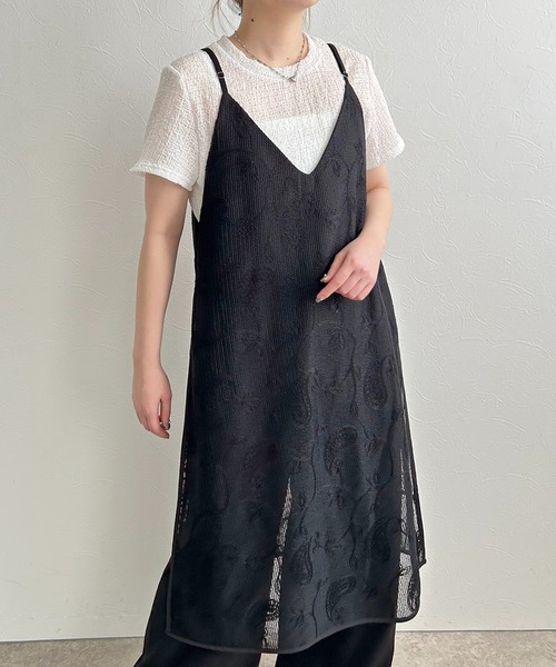 LHELBIE(レルビエ)の「レイヤードキャミサロペット(サロペット/オーバーオール・レディース・ベージュ/ブラック・M)」の20枚目の写真