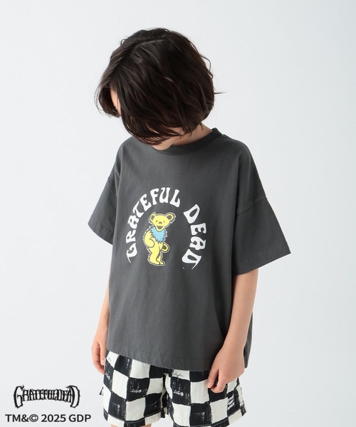 Grateful Dead（グレイトフルデッド）の「【Grateful Dead(グレイトフル デッド)】別注アーチロゴT(KIDS)（Tシャツ/カットソー・キッズ・チャコール/オフホワイト/グレー・110cm/120cm/130cm/140cm/150cm）」の8枚目の写真