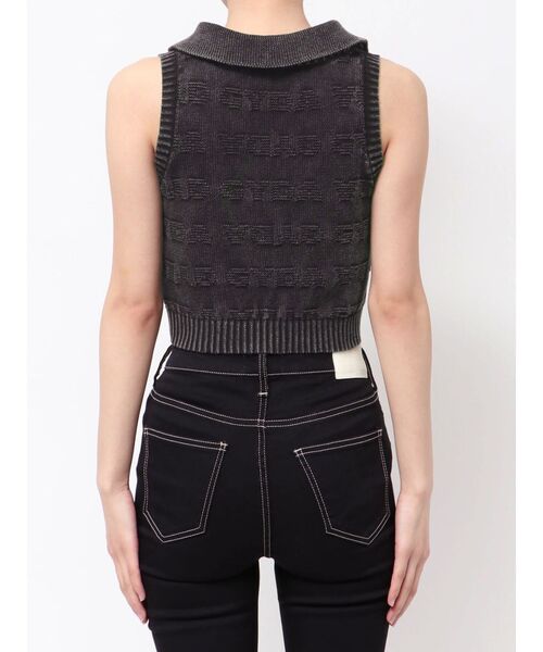 GYDA（ジェイダ）の「GYDAjacquardブリーチニットトップス（ニット/セーター・レディース・ネイビー/ブラック/オフホワイト・FREE）」の5枚目の写真