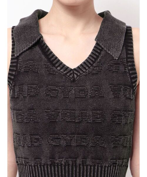 GYDA（ジェイダ）の「GYDAjacquardブリーチニットトップス（ニット/セーター・レディース・ネイビー/ブラック/オフホワイト・FREE）」の13枚目の写真