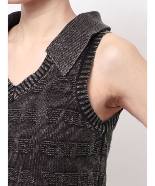 GYDA（ジェイダ）の「GYDAjacquardブリーチニットトップス（ニット/セーター・レディース・ネイビー/ブラック/オフホワイト・FREE）」の14枚目の写真