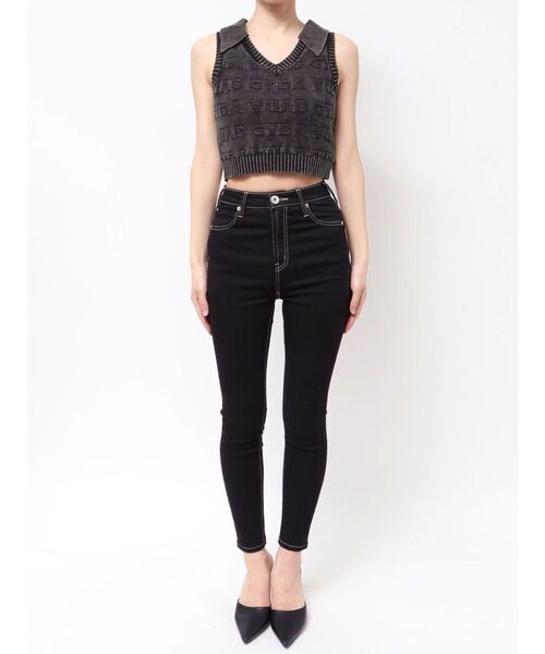 GYDA（ジェイダ）の「GYDAjacquardブリーチニットトップス（ニット/セーター・レディース・ネイビー/ブラック/オフホワイト・FREE）」の9枚目の写真