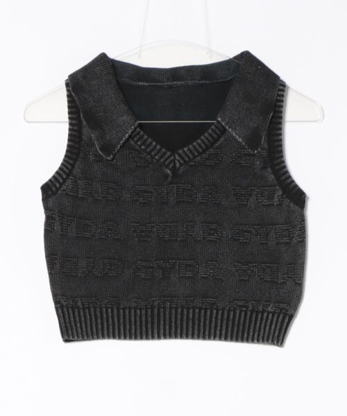 GYDA（ジェイダ）の「GYDAjacquardブリーチニットトップス（ニット/セーター・レディース・ネイビー/ブラック/オフホワイト・FREE）」の3枚目の写真