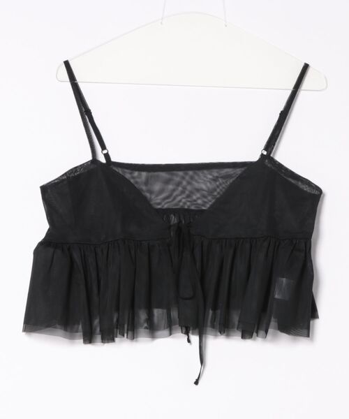 STYLEBLOCK（スタイルブロック）の「チュールペプラムビスチェ（シャツ/ブラウス・レディース・アイボリー/ブラック/グレー・M）」の2枚目の写真