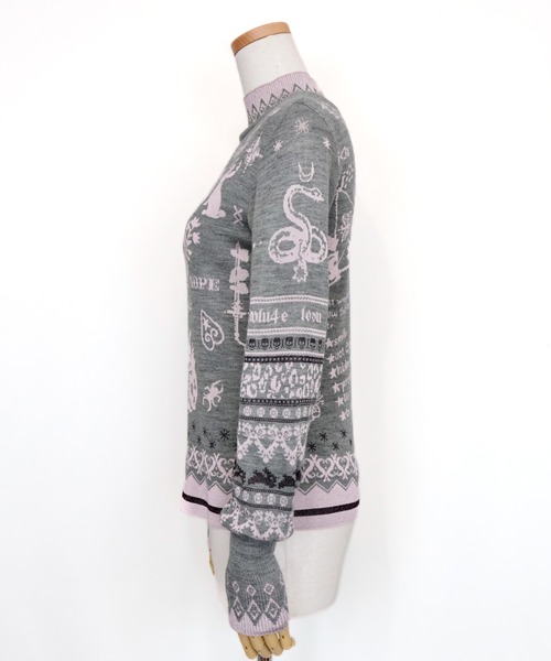 rurumu:（ルルムウ）の「rurumu:/ルルムウ/tattoo motif highneck sweater(medium)（ニット/セーター・レディース・ベージュ/グレー/ブラック・FREE）」の21枚目の写真