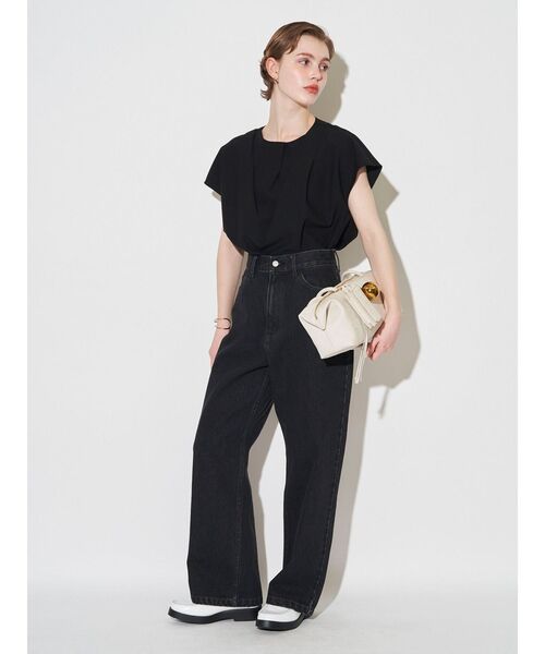 ELENDEEK（エレンディーク）の「アシメドレープブラウス（シャツ/ブラウス・レディース・イエロー/カーキ/ブラック・FREE）」の12枚目の写真