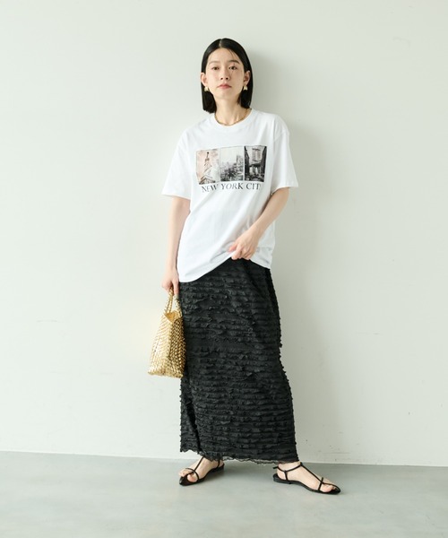 Shelly island(シェリーアイランド)の「フォトプリントTシャツ(Tシャツ/カットソー・レディース・ホワイト・FREE)」の3枚目の写真