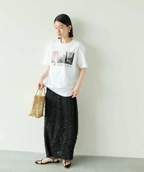 Shelly island(シェリーアイランド)の「フォトプリントTシャツ(Tシャツ/カットソー・レディース・ホワイト・FREE)」の4枚目の写真