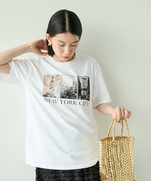 Shelly island(シェリーアイランド)の「フォトプリントTシャツ(Tシャツ/カットソー・レディース・ホワイト・FREE)」の6枚目の写真