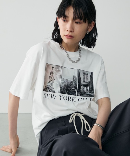 Shelly island(シェリーアイランド)の「フォトプリントTシャツ(Tシャツ/カットソー・レディース・ホワイト・FREE)」の10枚目の写真