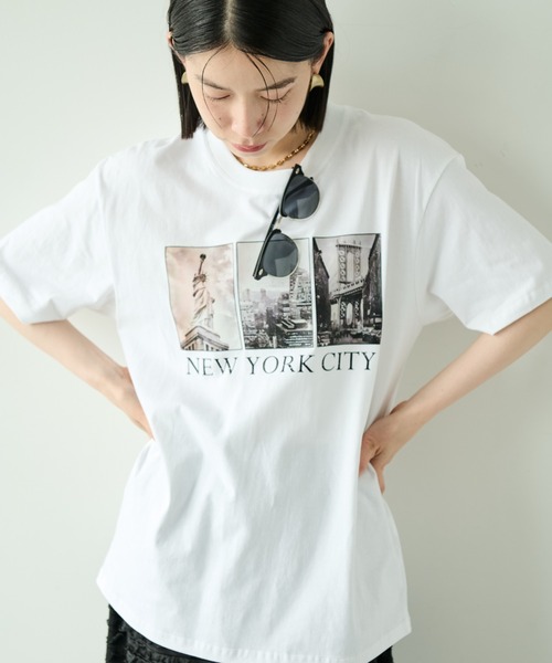 Shelly island(シェリーアイランド)の「フォトプリントTシャツ(Tシャツ/カットソー・レディース・ホワイト・FREE)」の18枚目の写真