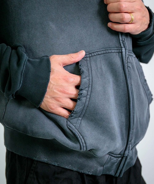 MOOJI MOOJI] OVERSIZE Z/UP HOODIE / オーバーサイズ ジップ