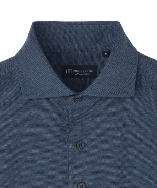 TOKYO SHIRTS(トウキョウシャツ)の「ビズポロ ホリゾンタルワイド コットン 半袖ポロシャツ(ポロシャツ・メンズ・ネイビー・LL/M/L/XL/S)」の7枚目の写真