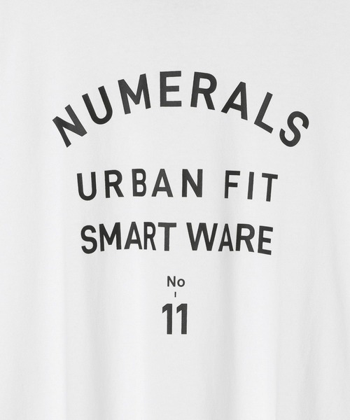 NUMERALS(ヌメラルズ)の「【NUMERALS】カレッジプリントTEE(Tシャツ/カットソー・メンズ・オフホワイト/グリーン/ブラック・LARGE/MEDIUM)」の4枚目の写真