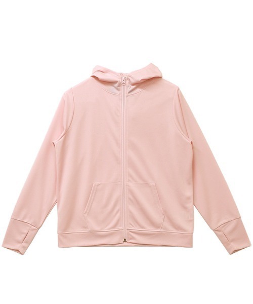 CLOTHY(クロシィ)の「【UVも冷房も、さっと羽織ってやさしくカット。】ドライメッシュ指穴ジップアップパーカー(パーカー・レディース・グリーン/オフホワイト/ネイビー/ブラック/ピンク/ブルー・LARGE/MEDIUM)」の10枚目の写真