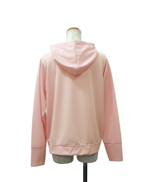 CLOTHY(クロシィ)の「【UVも冷房も、さっと羽織ってやさしくカット。】ドライメッシュ指穴ジップアップパーカー(パーカー・レディース・グリーン/オフホワイト/ネイビー/ブラック/ピンク/ブルー・LARGE/MEDIUM)」の14枚目の写真