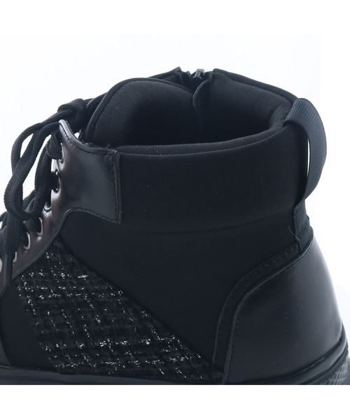 byあしながおじさん（バイアシナガオジサン）の「軽量│厚底ハイカットスニーカー　8490091-2504（スニーカー・レディース・ベージュ系その他/オフホワイト/ブラック×ブラック・24.5cm/24cm/23.5cm/23cm/22.5cm）」の10枚目の写真