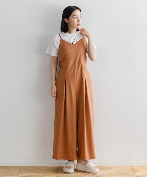 AMERICAN RAG CIE（アメリカンラグシー）の「【ARC】キャミサロペット（サロペット/オーバーオール・レディース・アイボリー/ブラウン/ネイビー・FREE）」の17枚目の写真