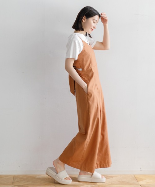 AMERICAN RAG CIE（アメリカンラグシー）の「【ARC】キャミサロペット（サロペット/オーバーオール・レディース・アイボリー/ブラウン/ネイビー・FREE）」の19枚目の写真