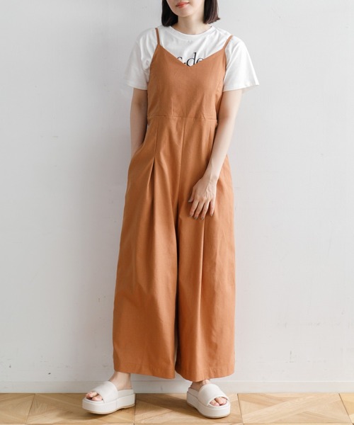 AMERICAN RAG CIE（アメリカンラグシー）の「【ARC】キャミサロペット（サロペット/オーバーオール・レディース・アイボリー/ブラウン/ネイビー・FREE）」の22枚目の写真