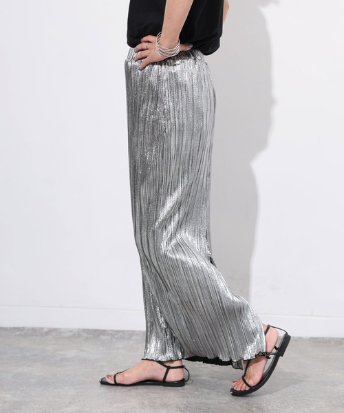 【タイムセール】Proenza Schouler メタリック　プリーツ　スカート セール】メタリックプリーツスカート（スカート）｜ap retro