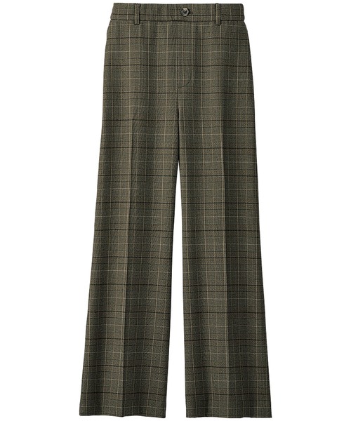 BELLUNA PLUS(ベルーナ)の「ウーリッシュ素材ワイドパンツ(その他パンツ・レディース・ベージュ/ブラウン/チェック・SMALL/MEDIUM/LARGE/X-LARGE)」の6枚目の写真