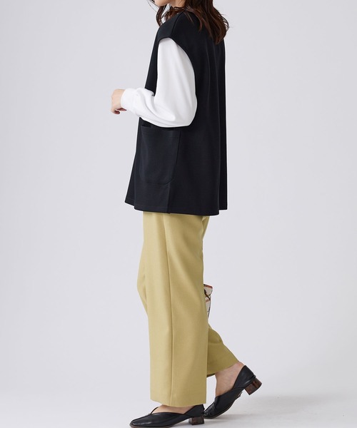 BELLUNA PLUS(ベルーナ)の「ウーリッシュ素材ワイドパンツ(その他パンツ・レディース・ベージュ/ブラウン/チェック・SMALL/MEDIUM/LARGE/X-LARGE)」の14枚目の写真