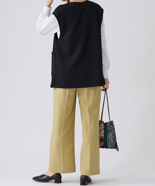 BELLUNA PLUS(ベルーナ)の「ウーリッシュ素材ワイドパンツ(その他パンツ・レディース・ベージュ/ブラウン/チェック・SMALL/MEDIUM/LARGE/X-LARGE)」の15枚目の写真