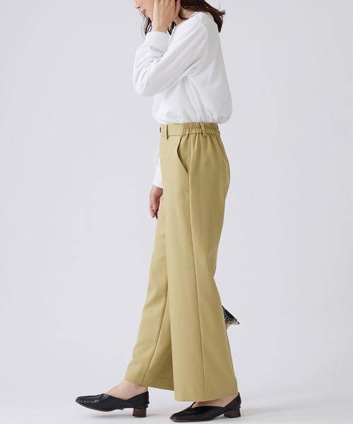 BELLUNA PLUS(ベルーナ)の「ウーリッシュ素材ワイドパンツ(その他パンツ・レディース・ベージュ/ブラウン/チェック・SMALL/MEDIUM/LARGE/X-LARGE)」の10枚目の写真