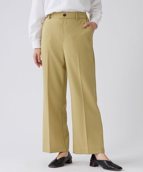 BELLUNA PLUS(ベルーナ)の「ウーリッシュ素材ワイドパンツ(その他パンツ・レディース・ベージュ/ブラウン/チェック・SMALL/MEDIUM/LARGE/X-LARGE)」の7枚目の写真