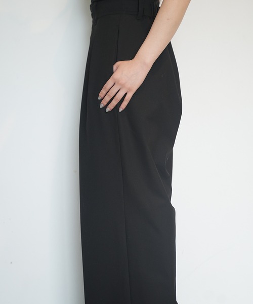 ZOZOMARKET(ゾゾマーケット)の「ZOZOMARKET by aoi - ハイウエストツータックバギースラックス(スラックス・レディース・ブラック・マルチサイズ)」の8枚目の写真