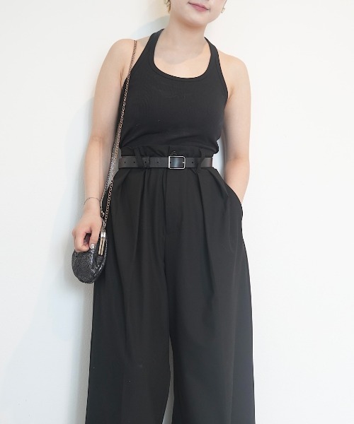 ZOZOMARKET(ゾゾマーケット)の「ZOZOMARKET by aoi - ハイウエストツータックバギースラックス(スラックス・レディース・ブラック・マルチサイズ)」の9枚目の写真