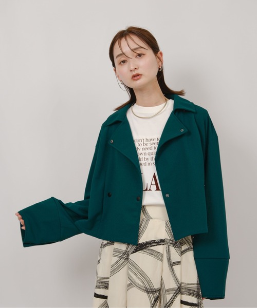 palm RICHE（ポームリシュ）の「ジョーゼットクロップドジャケット 