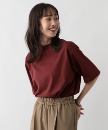 Tシャツ/カットソー（レッド/赤色系・タートルネック/ハイネック