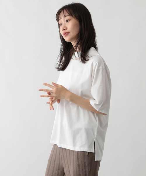 FOUND GOOD（ファウンドグッド）の「タキノウハイネックT5S（Tシャツ/カットソー・レディース・レッド系8/グレー系8/ホワイト系5/グレー系/イエロー系2/ブラック・M/S/L）」の10枚目の写真