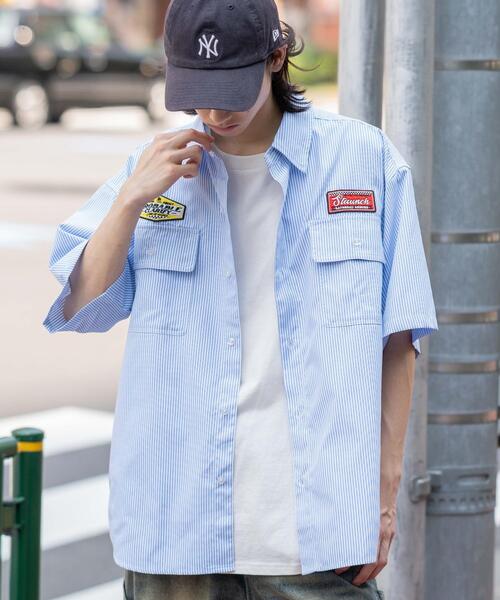 WEGO（ウィゴー）の「WEGO/オックスフォードワッペンシャツ（シャツ/ブラウス・メンズ・ブルー系その他4/ブラック系その他4・MEDIUM/LARGE）」の9枚目の写真