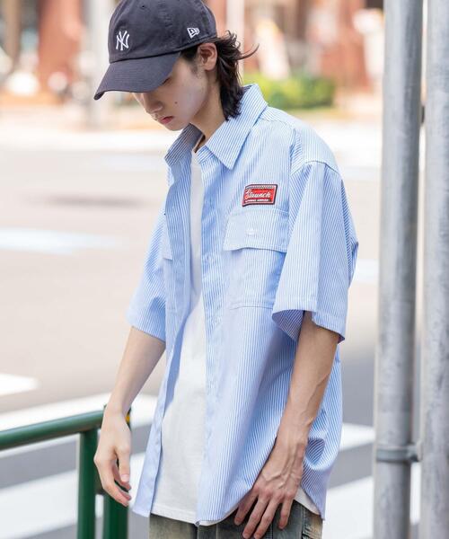 WEGO（ウィゴー）の「WEGO/オックスフォードワッペンシャツ（シャツ/ブラウス・メンズ・ブルー系その他4/ブラック系その他4・MEDIUM/LARGE）」の10枚目の写真