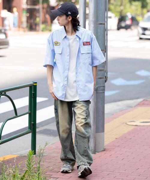 WEGO（ウィゴー）の「WEGO/オックスフォードワッペンシャツ（シャツ/ブラウス・メンズ・ブルー系その他4/ブラック系その他4・MEDIUM/LARGE）」の13枚目の写真